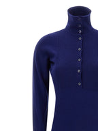Blue Cashmere Long Dress