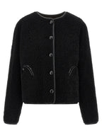 Black Lamb Leather Shell Jacket
