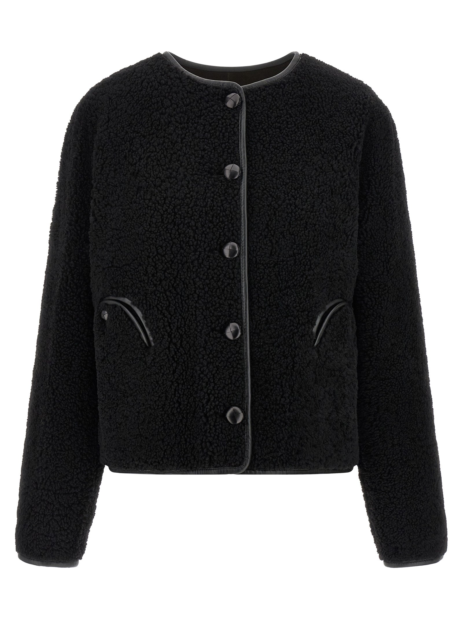 Black Lamb Leather Shell Jacket
