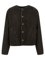 Black Lamb Leather Shell Jacket