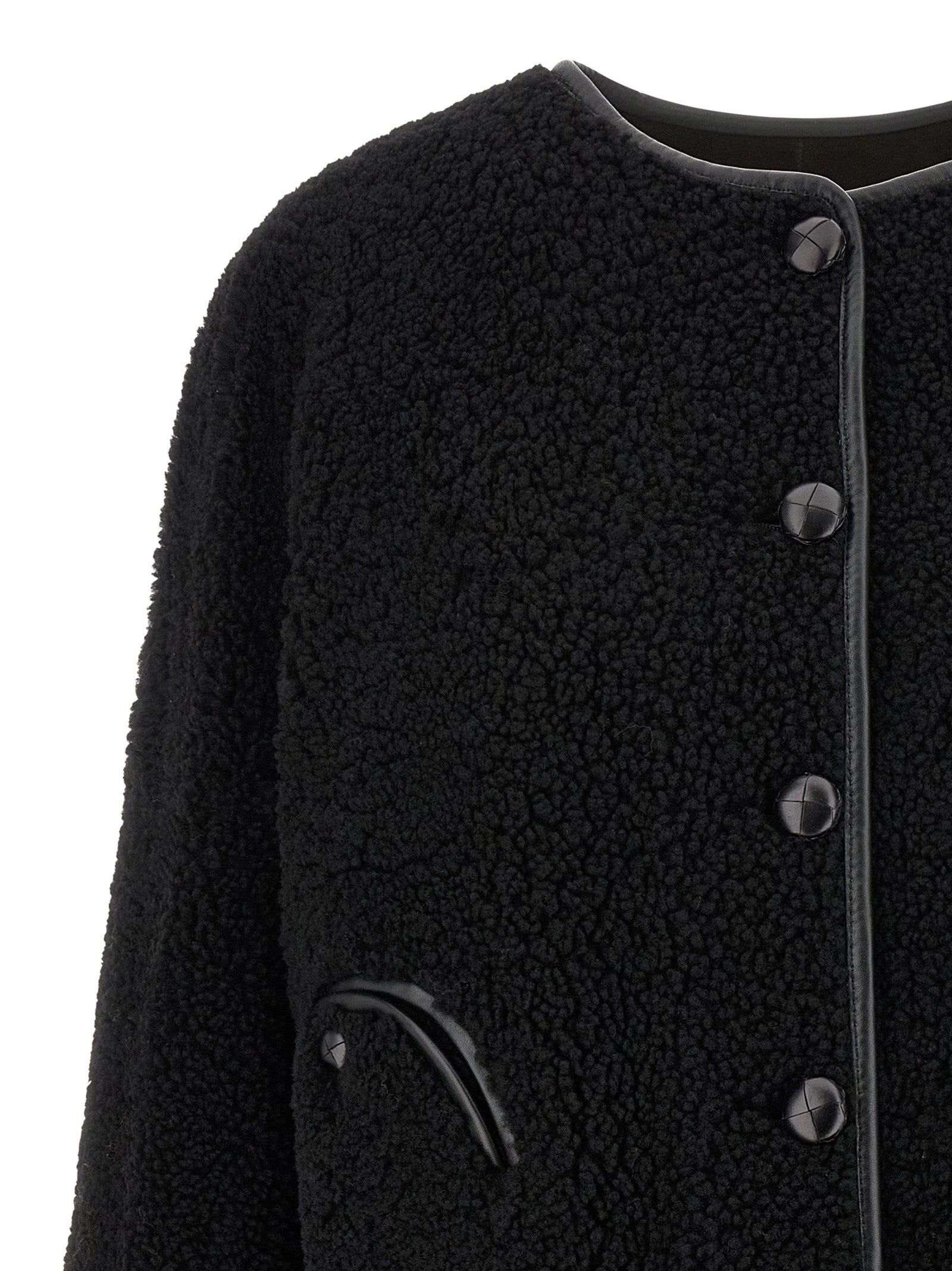 Black Lamb Leather Shell Jacket