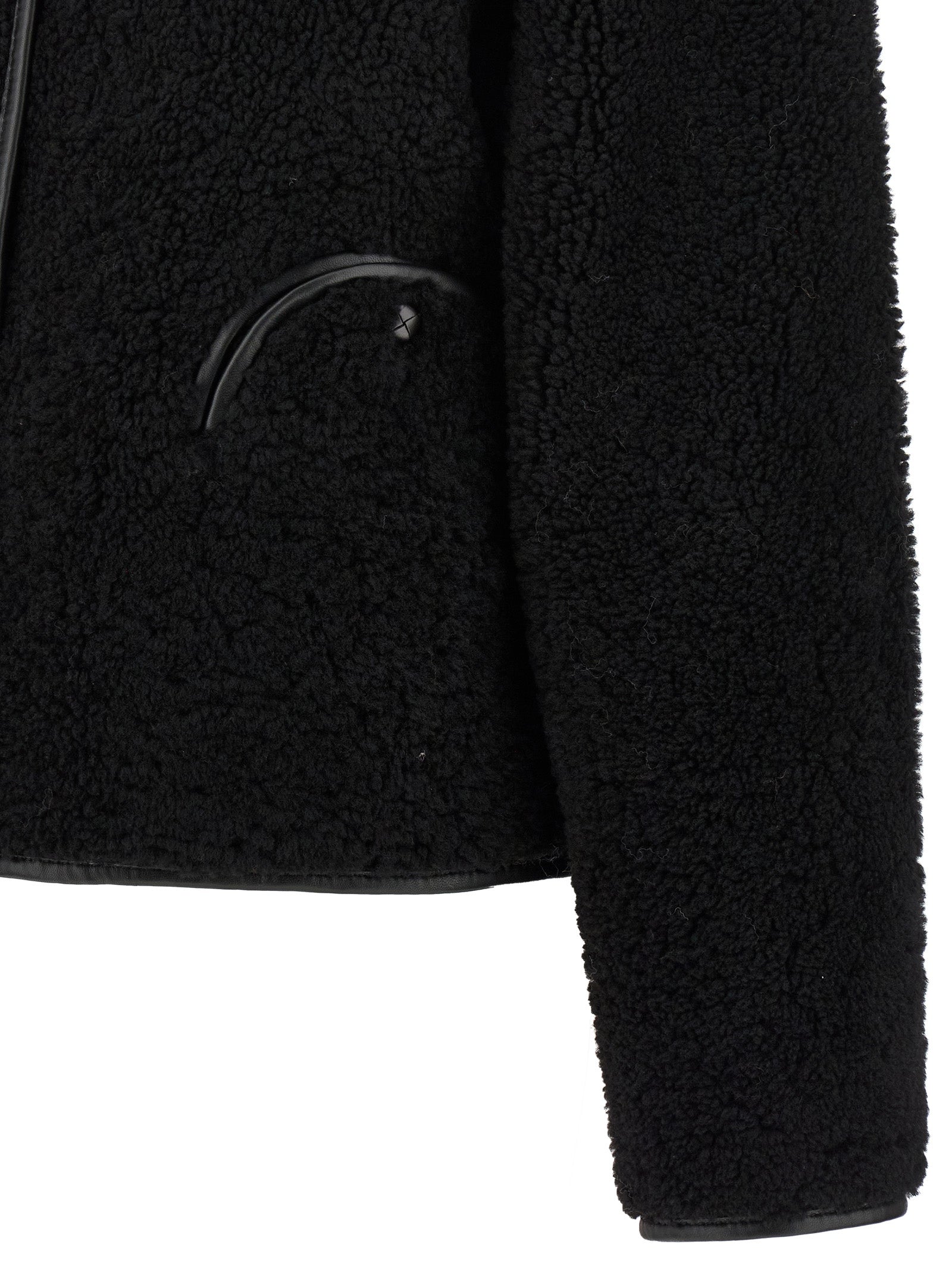 Black Lamb Leather Shell Jacket