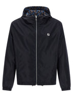 Blue Polyester Shell Jacket
