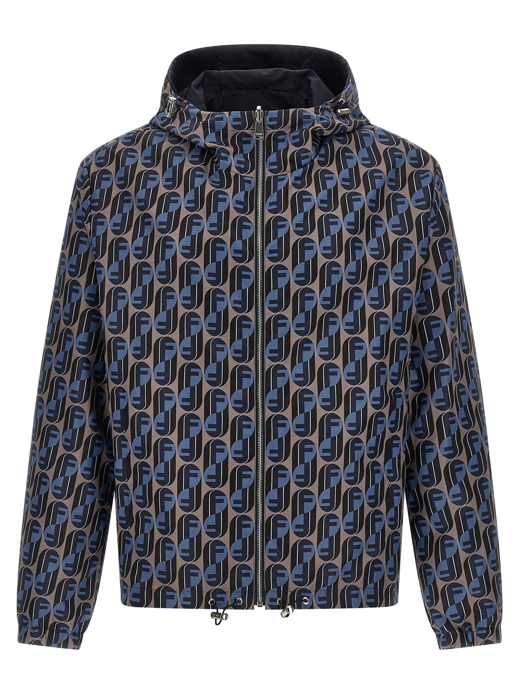 Blue Polyester Shell Jacket