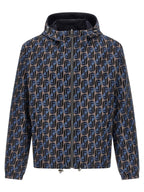 Blue Polyester Shell Jacket