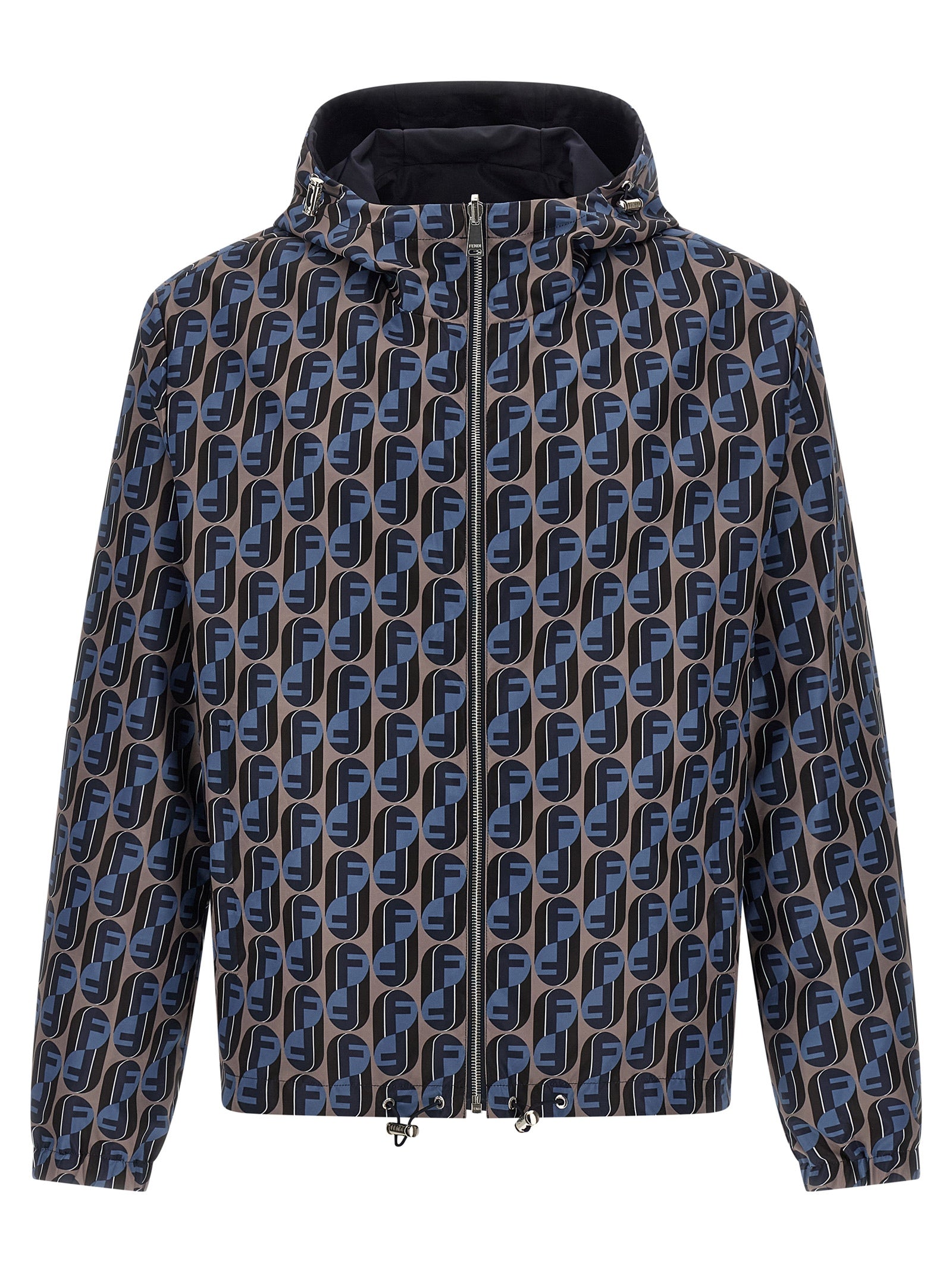 Blue Polyester Shell Jacket