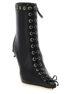 Black Calfskin Ankle Boots