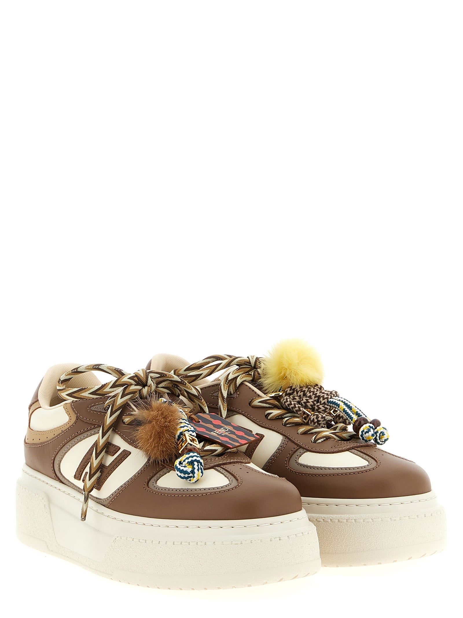Multicolor Calfskin Platform Sneakers
