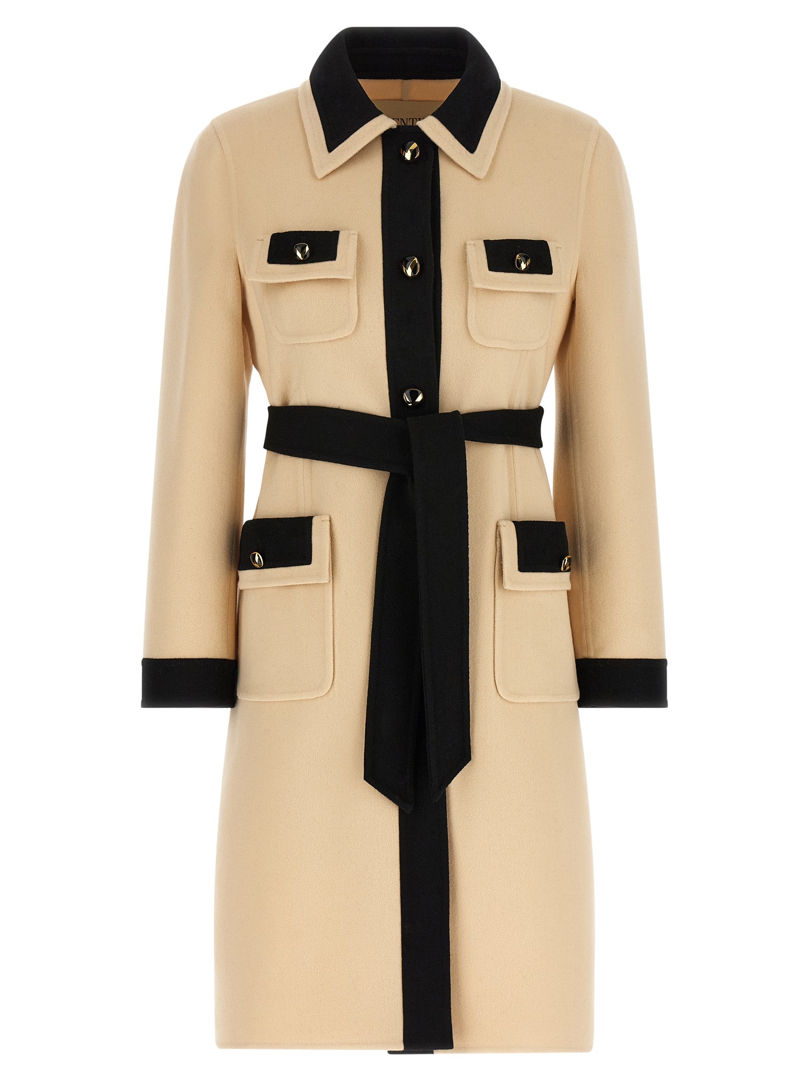 Beige Virgin Wool Coat