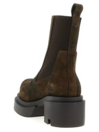 Brown Calfskin Ankle Boots