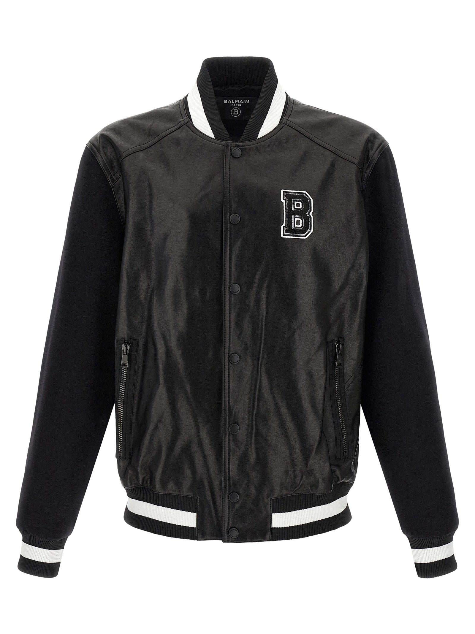 Bicolor Lamb Leather Leather Jacket