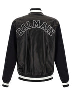 Bicolor Lamb Leather Leather Jacket