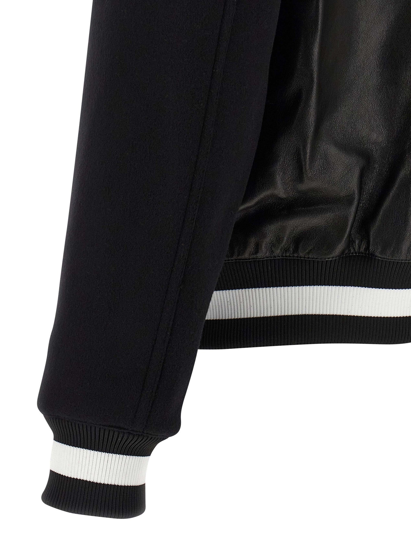 Bicolor Lamb Leather Leather Jacket