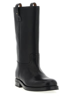 Black Calfskin Over The Knee