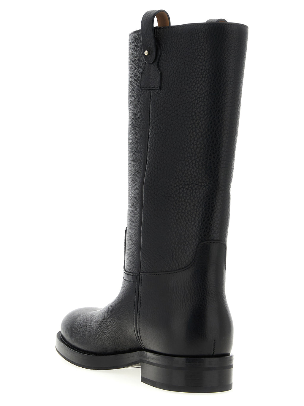 Black Calfskin Over The Knee