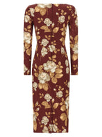 Multicolor Elastane Midi Dress