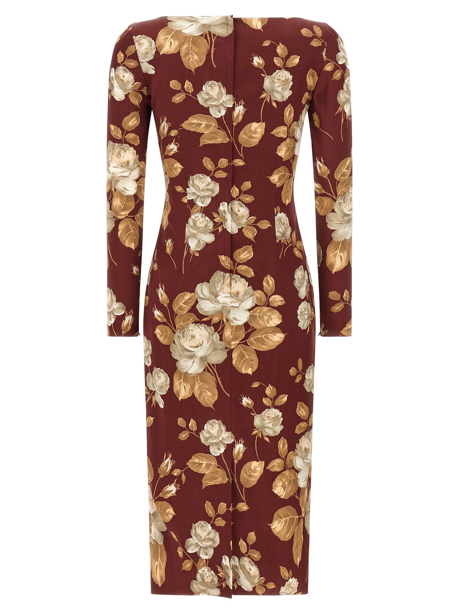 Multicolor Elastane Midi Dress