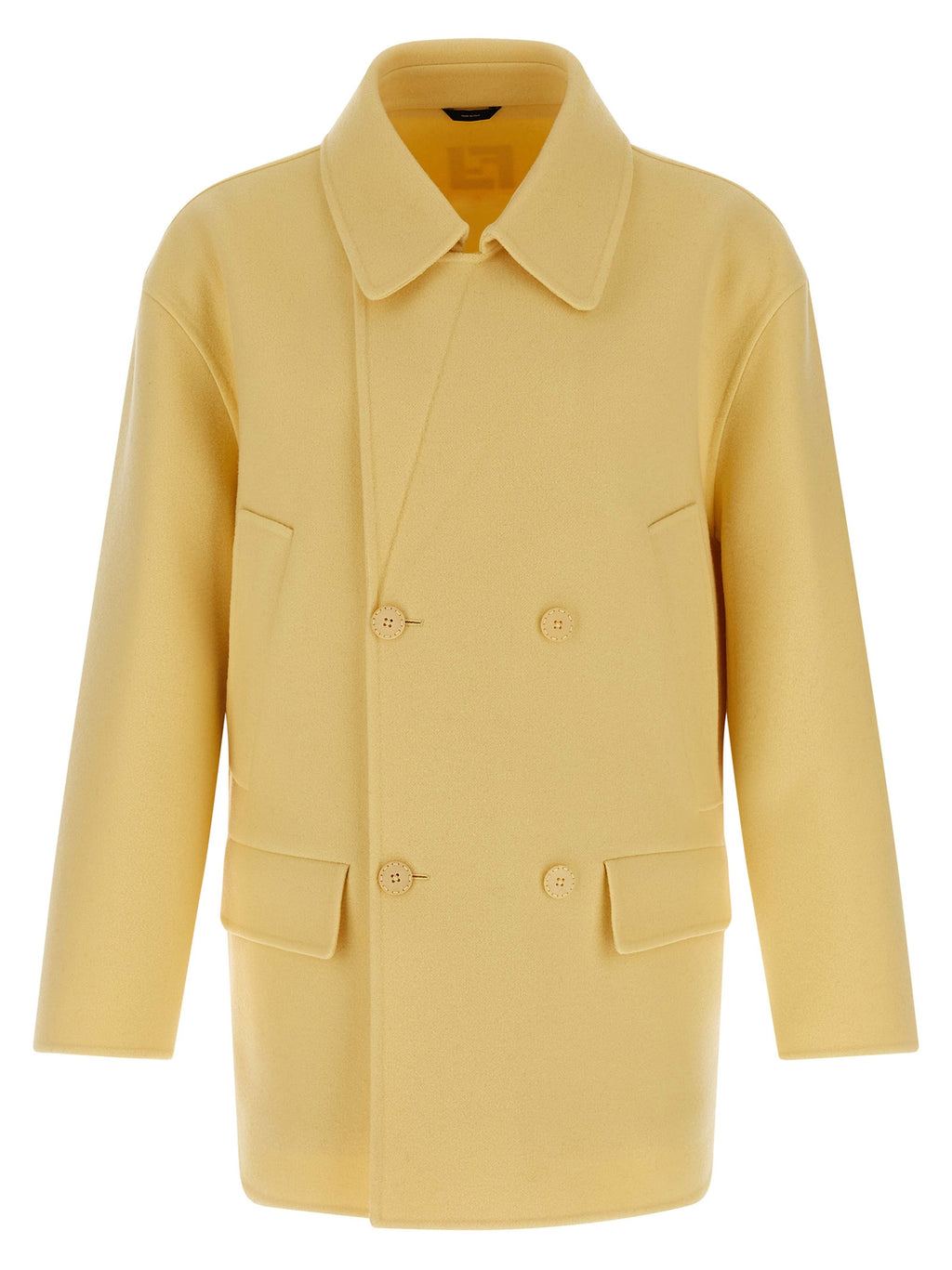 Bicolor Virgin Wool Coat