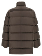 Brown Nylon Full-Length Jacket