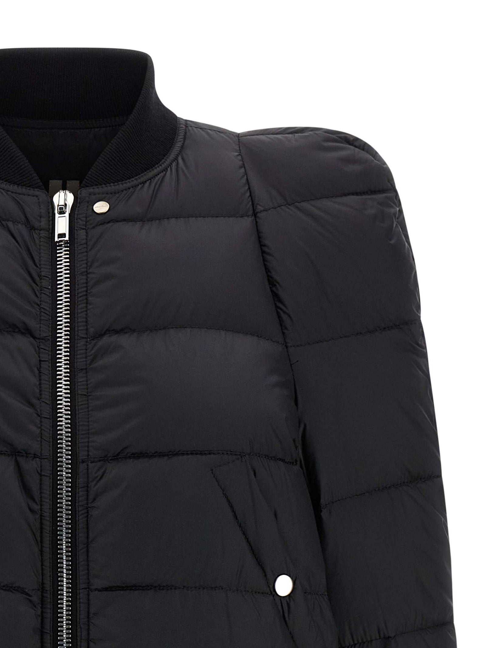 Black Nylon Bomber