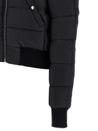Black Nylon Bomber