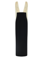 Bicolor Virgin Wool Long Dress