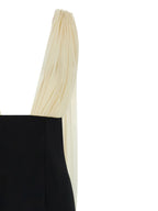 Bicolor Virgin Wool Long Dress