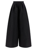 Black Silk Casual Pants