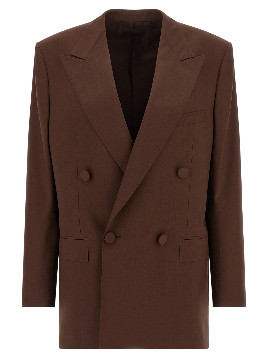 Brown Virgin Wool Blazer