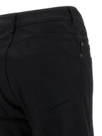 Black Cotton Flared Jeans