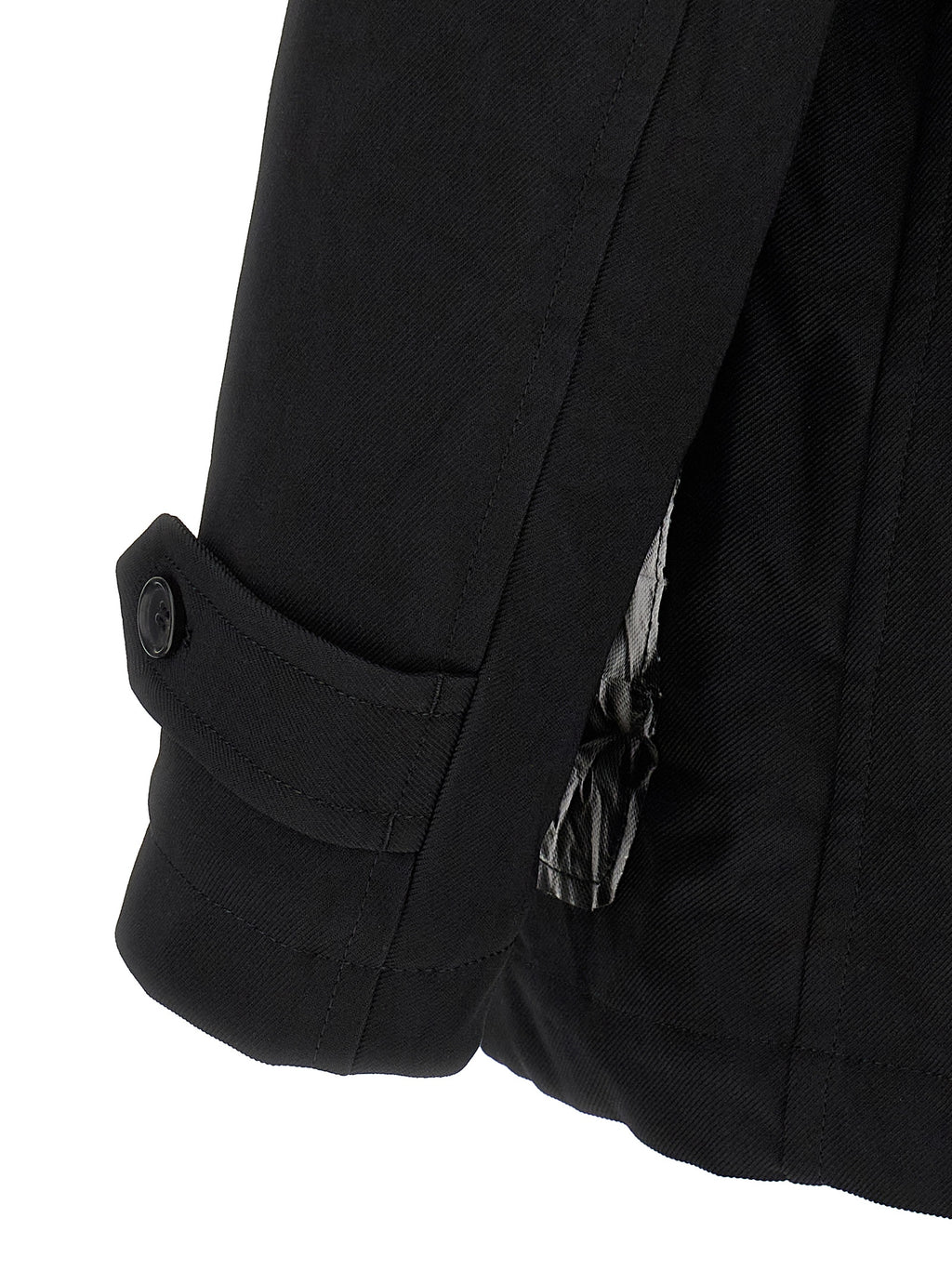 Black Polyester Coat