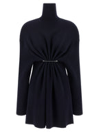 Blue Wool Short Dress