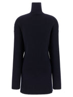 Blue Wool Short Dress