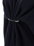 Blue Wool Short Dress