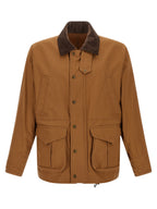 Brown Cotton Shell Jacket