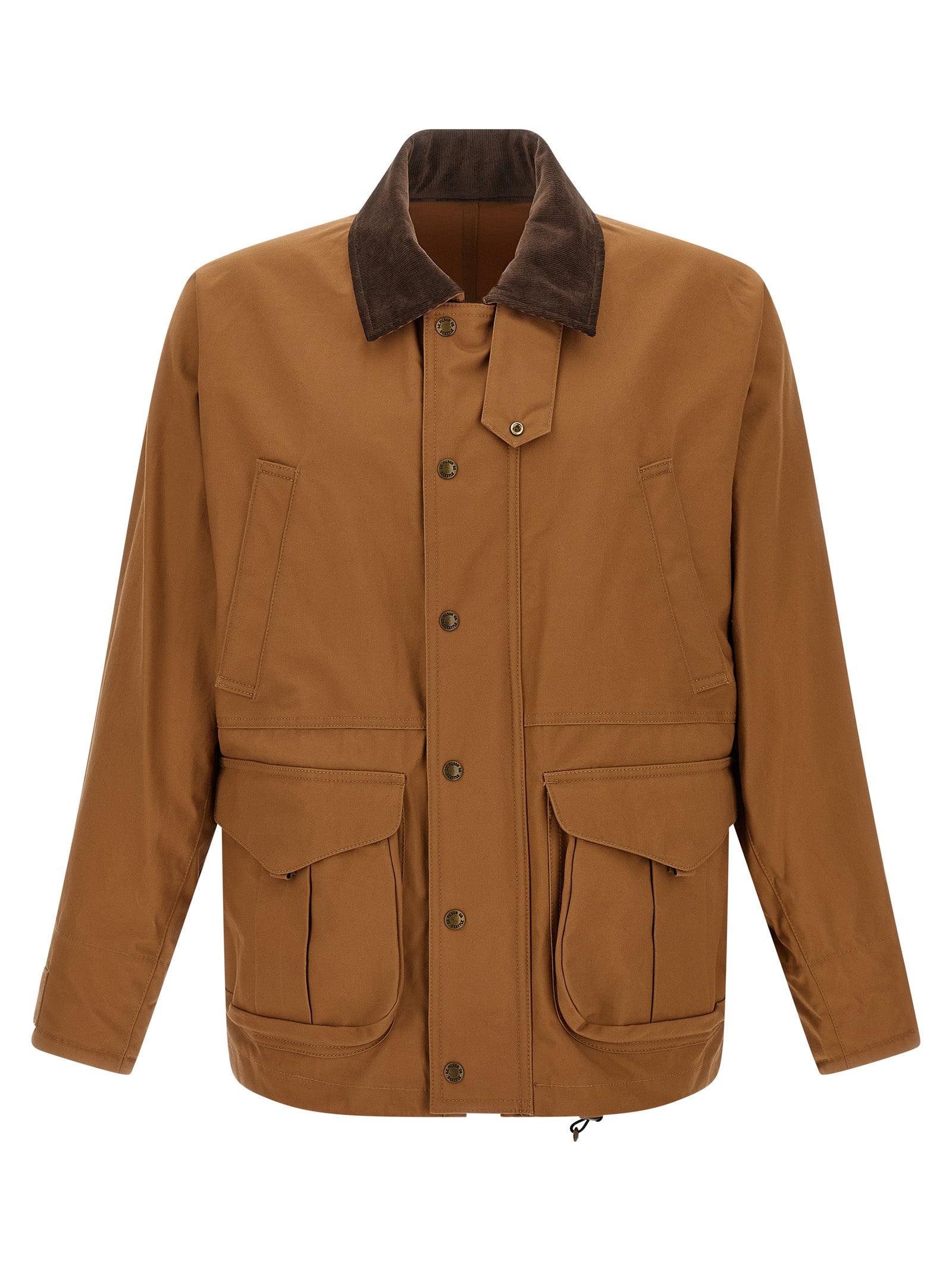 Brown Cotton Shell Jacket