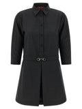 Gray Wool Short Dress