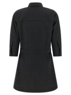 Gray Wool Short Dress