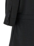 Gray Wool Short Dress