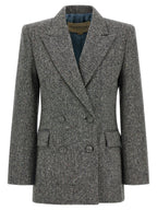Gray Virgin Wool Blazer