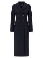 Blue Virgin Wool Coat