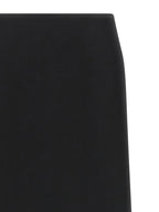 Black Virgin Wool Midi Skirt