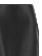 Black Lamb Leather Midi Skirt