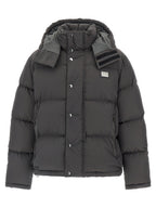 Gray Polyamide Full-Length Jacket