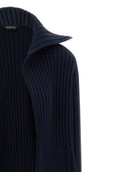 Blue Polyester Cardigan