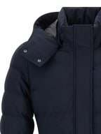 Blue Nylon Parka