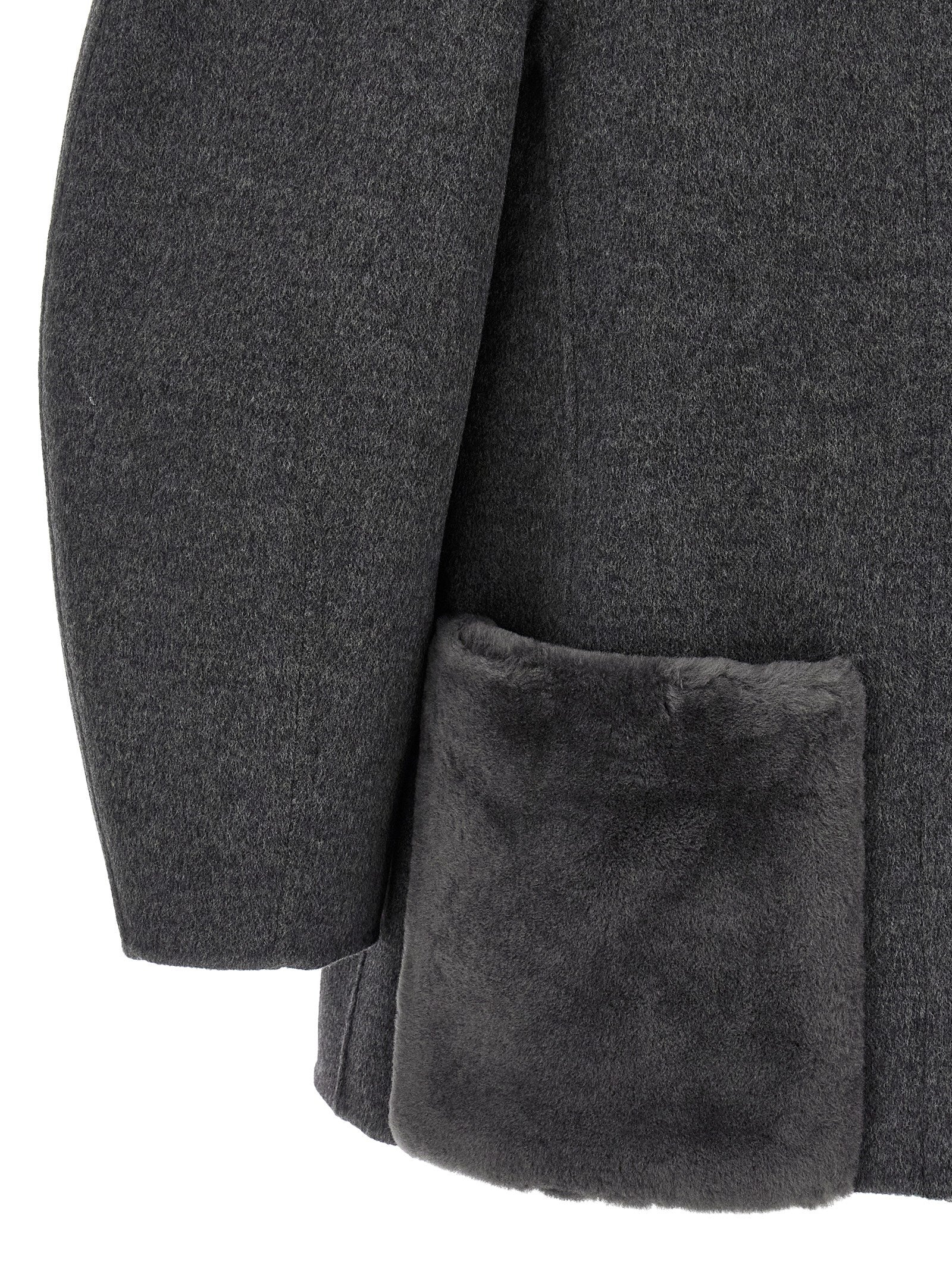 Gray Virgin Wool Coat