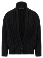 Black Virgin Wool Cardigan
