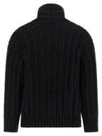 Black Virgin Wool Cardigan