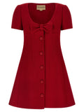 Multicolor Virgin Wool Short Dress